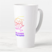 私の犬はいつも私を幸せにする カフェラテマグ (右アングル)