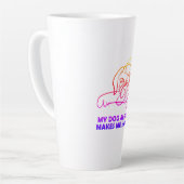 私の犬はいつも私を幸せにする カフェラテマグ (左アングル)