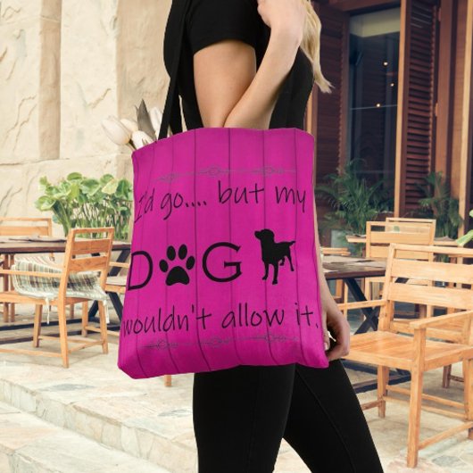私の犬はそれをトートバッグを許可しない – マゼンタ トートバッグ