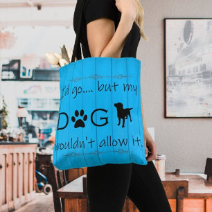 私の犬はそれをトートバッグを許可しない – 青 トートバッグ