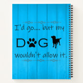 私の犬はそれをノートを許可しない – 青 ノートブック (裏面)