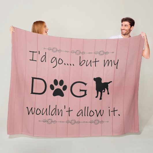 私の犬はそれを許さないフリースブランケット フリースブランケット (インサイチュ)