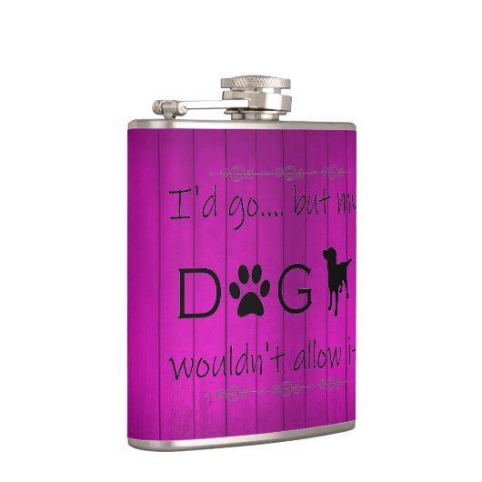私の犬はそれを許可しないフラスコ – パープル フラスク (右)