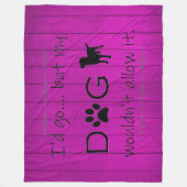 私の犬はそれを許可しないフリースブランケット – 紫 フリースブランケット (正面)