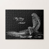 私の犬はアーティストの抽象芸術芸術だ ジグソーパズル (横)