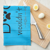 私の犬はキッチンタオルを許可しない – 青 キッチンタオル (四つ折り)