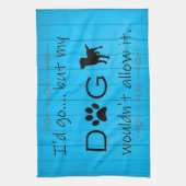 私の犬はキッチンタオルを許可しない – 青 キッチンタオル (縦)