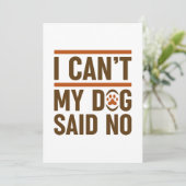 私の犬はノーと言うことができない サンキューカード (スタンド正面)