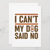 私の犬はノーと言うことができない サンキューカード (正面/裏面)