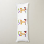 私の犬はノーと言うことができない ボディピロー (裏面 (縦))