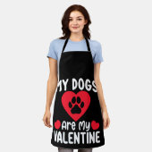 私の犬はバレンタインデーの愛犬おもしろいである エプロン (着用した状態)
