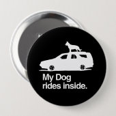 私の犬は中に乗る – .png 缶バッジ (正面&裏面)