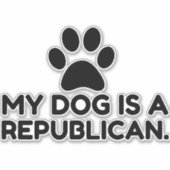 私の犬は共和党だ シール (正面)