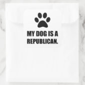 私の犬は共和党の政治おもしろい家だ スクエアシール (バッグ)