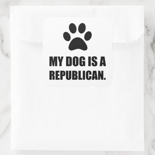 私の犬は共和党の政治おもしろい家だ スクエアシール (バッグ)