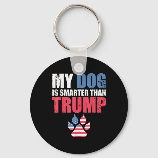 私の犬は君頭が切れるのトランプよりもおもしろいだ キーホルダー (正面)