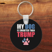 私の犬は君頭が切れるのトランプよりもおもしろいだ キーホルダー (正面)