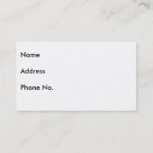 私の犬は家に一人のカー連絡ドだ コーリングカード (裏面)