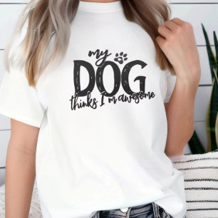 私の犬は私がすごいと思っている トライブレンドTシャツ