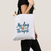 私の犬は私のセラピスト – 可愛おもしろい&肩 トートバッグ (クローズアップ)