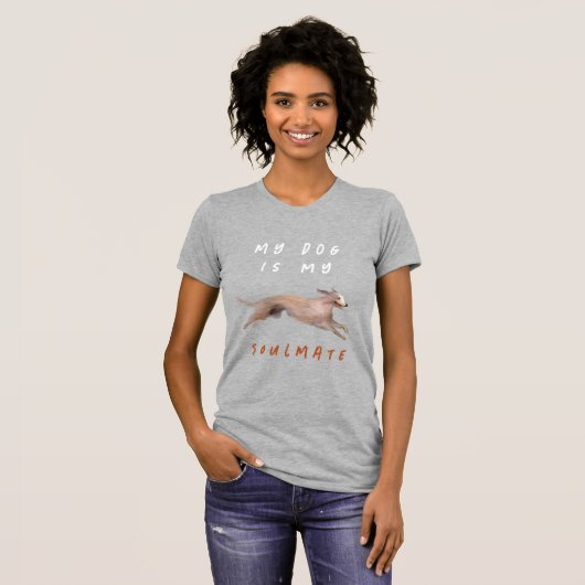 私の犬は私のソウルメイトTシャツだ Tシャツ (正面フル)