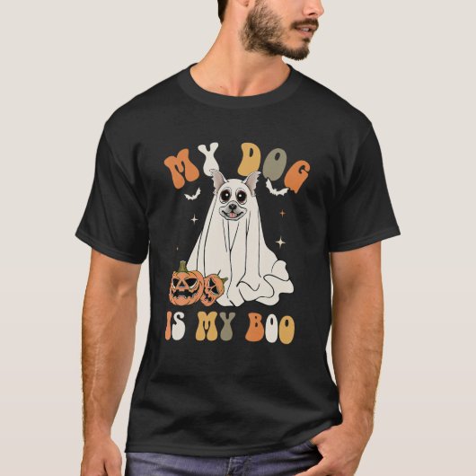 私の犬は私のチワフアパンプキン幽霊ハロウィーン犬 Tシャツ (正面)