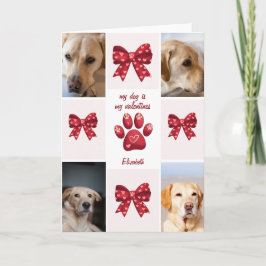 私の犬は私のバレンタインです 4枚の写真 カード
