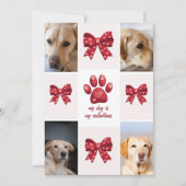 私の犬は私のバレンタインです 4枚の写真 シーズンカード (正面)