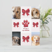 私の犬は私のバレンタインです 4枚の写真 シーズンカード (スタンド正面)