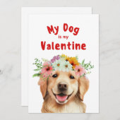 私の犬は私のバレンタインの挨拶をする シーズンカード (正面/裏面)