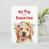 私の犬は私のバレンタインの挨拶をする シーズンカード (スタンド正面)