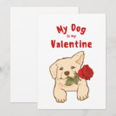 私の犬は私のバレンタインの挨拶 シーズンカード (正面/裏面)