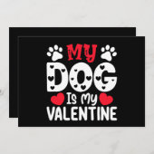 私の犬は私のバレンタインデーの面白いペットラバー 招待状 (正面/裏面)