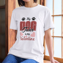 私の犬は私のバレンタイン名前をカスタムする Tシャツ
