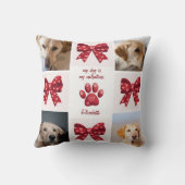 私の犬は私のバレンタイン弓4写真 クッション (裏面)