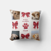 私の犬は私のバレンタイン弓4写真 クッション (正面)