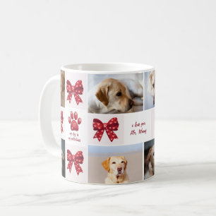 私の犬は私のバレンタイン弓4写真 コーヒーマグカップ
