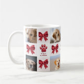 私の犬は私のバレンタイン弓4写真 コーヒーマグカップ (左)