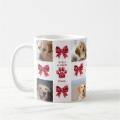 私の犬は私のバレンタイン弓4写真 コーヒーマグカップ (左)