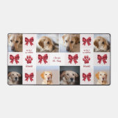 私の犬は私のバレンタイン弓4写真 デスクマット (正面)