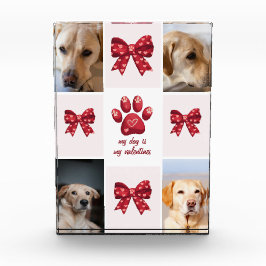 私の犬は私のバレンタイン弓4写真 フォトブロック