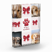 私の犬は私のバレンタイン弓4写真 フォトブロック (左)