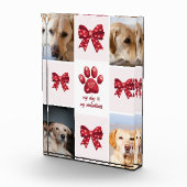 私の犬は私のバレンタイン弓4写真 フォトブロック (右)