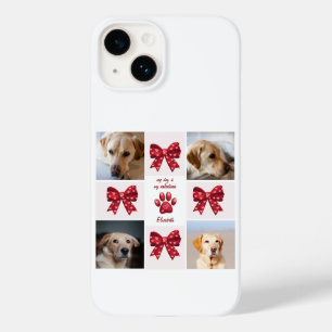 私の犬は私のバレンタイン弓4写真 Case-Mate iPhone 14ケース
