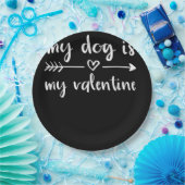 私の犬は私のバレンタイン犬のオーナー ペーパープレート (パーティー)