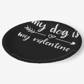 私の犬は私のバレンタイン犬のオーナー ペーパープレート (アングル)