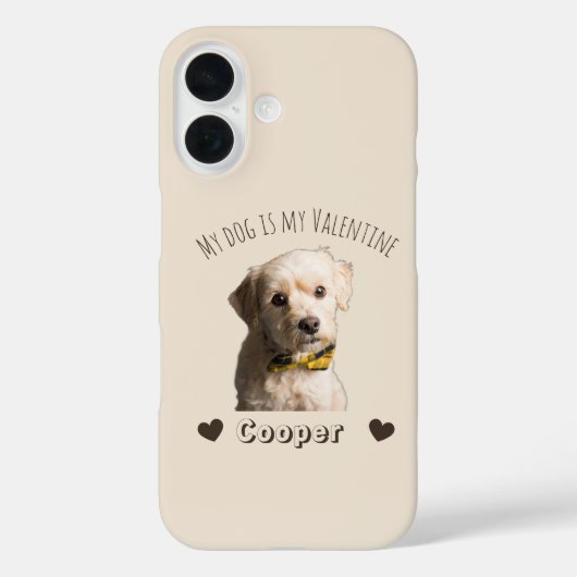 私の犬は私のバレンタイン – オーダーメイドペット Case-Mate iPhoneケース (裏面)