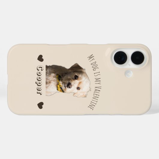 私の犬は私のバレンタイン – オーダーメイドペット Case-Mate iPhoneケース (裏面 (横))