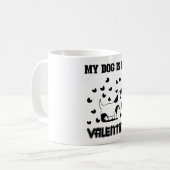 私の犬は私のバレンタイン コーヒーマグカップ (正面左)