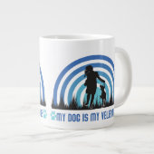私の犬は私のバレンタイン ジャンボコーヒーマグカップ (正面右)